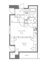 グレンパーク西麻布 504 間取り図