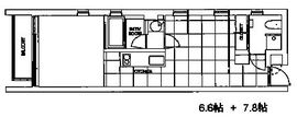 コートモデリア六本木 401 間取り図