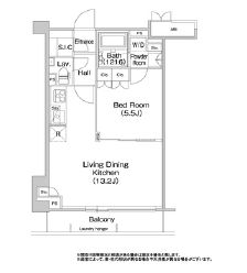 コンフォリア駒場 302 間取り図