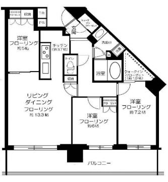 シティタワー品川 22階 間取り図