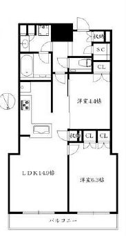 富久クロスコンフォートタワー(Tomihisa Cross)  34階 間取り図