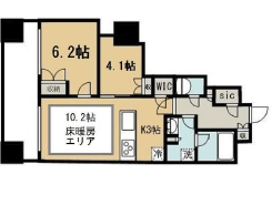 富久クロスコンフォートタワー(Tomihisa Cross)  9階 間取り図