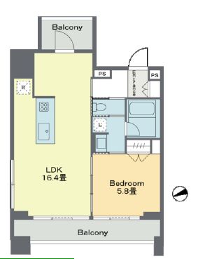 ベルファース戸越スタティオ 1106 間取り図
