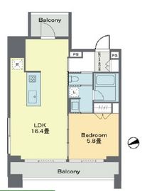 ベルファース戸越スタティオ 1106 間取り図