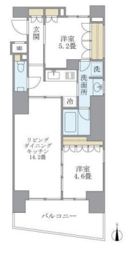 KDXレジデンス南麻布 204 間取り図
