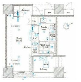 ザ・タワー芝浦 8階 間取り図