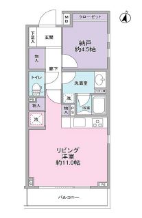 THEMELIOMEGURO (セメリオ目黒) 404 間取り図