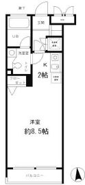 レジディア笹塚 208 間取り図