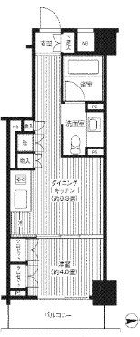 MFPRコート麻布十番 502 間取り図