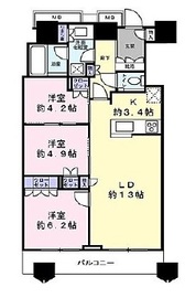 富久クロスコンフォートタワー(Tomihisa Cross)  41階 間取り図