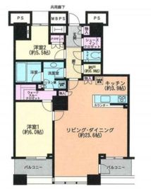 ザ・東京タワーズ ミッドタワー 45階 間取り図