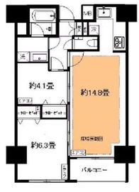 オープンレジデンシア銀座est 12階 間取り図