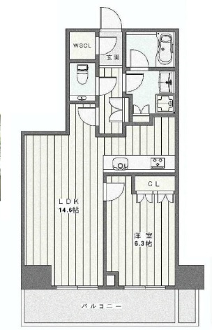 ザ・パークハウス新宿タワー 13階 間取り図