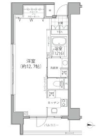 カッシア両国 505 間取り図