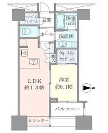 高輪ザ・レジデンス 8階 間取り図