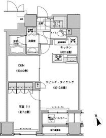 ウエストパークタワー池袋 1508 間取り図