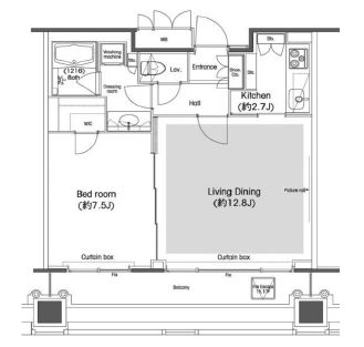 品川グラスレジデンス 1702 間取り図
