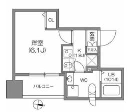 アジールコート中野坂上 703 間取り図