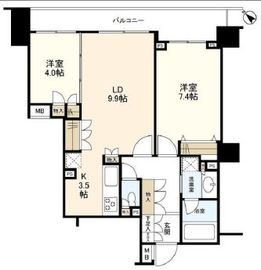 レフィール銀座フロント 11階 間取り図