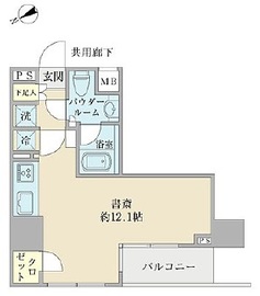 ブリリア日本橋茅場町 8階 間取り図