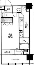 イクサージュ目黒 6階 間取り図