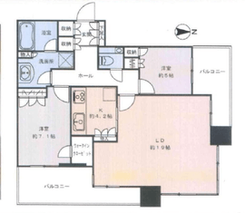 芝パークタワー 11階 間取り図