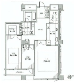 ザ・ウエストミンスター六本木 5階 間取り図