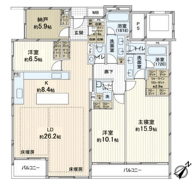 氷川ガーデンズ 2F2 間取り図