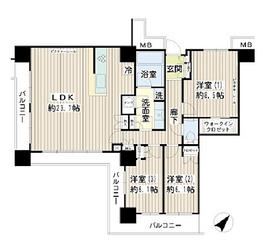 キャナルファーストタワー 40階 間取り図