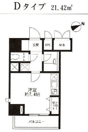 レジディア東品川 307 間取り図