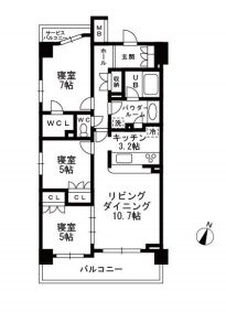 シャンピアグランデ深沢 603 間取り図