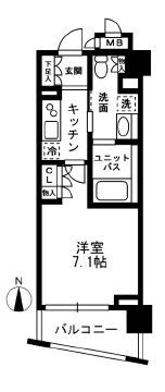 レジディア中落合 A105 間取り図