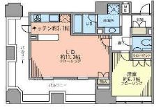 ルネ新宿御苑タワー 1706 間取り図