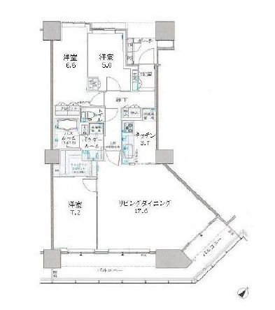 シティタワー品川 35階 間取り図