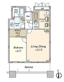パークタワー目黒 11階 間取り図