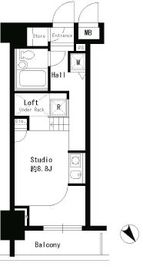 パークルージュ赤坂檜町 702 間取り図