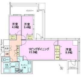 茅場町タワーレジデンス 1801 間取り図