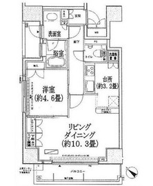 コンフォリア三宿 1401 間取り図