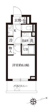 レジディア大森2 706 間取り図