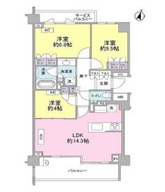 ブランズ八雲 2階 間取り図