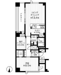 アトラス江戸川アパートメント 5階 間取り図