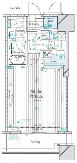 コンシェリア西新宿タワーズウエスト 16階 間取り図