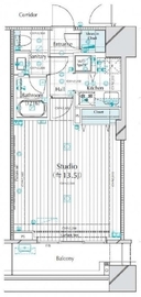 コンシェリア西新宿タワーズウエスト 16階 間取り図