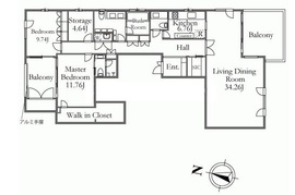 乃木六荘 202 間取り図