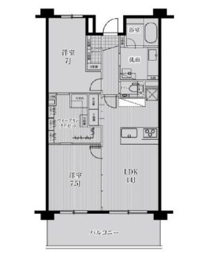HF馬込レジデンス 202 間取り図
