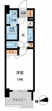 プライマル浅草橋 604 間取り図