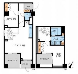 レジデンス三宿 106 間取り図