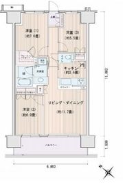 エスティメゾン豊洲レジデンス A1315 間取り図