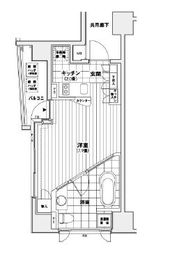 カスタリア銀座 1205 間取り図