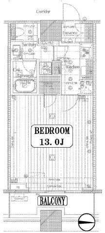 コンシェリア西新宿タワーズウエスト 16階 間取り図
